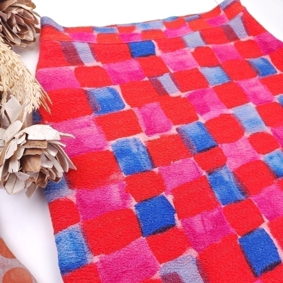 🔴Maeve Anthropologie Pink Blue Side Zip Stretch Pencil Skirt Sz S - Picture 3 of 11